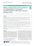 SIMLIN: A bioinformatics tool for prediction of S-sulphenylation in the human proteome based on multi-stage ensemblelearning models