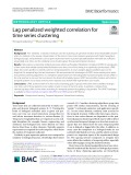 Lag penalized weighted correlation for time series clustering