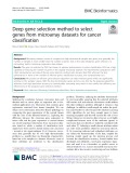 Deep gene selection method to select genes from microarray datasets for cancer classification