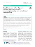 DeepSV: Accurate calling of genomic deletions from high-throughput sequencing data using deep convolutional neural network