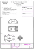 Đề thi cuối học kỳ hè năm học 2014-2015 môn Vẽ kỹ thuật (Hệ trung cấp - Đề 2) - ĐH Sư phạm Kỹ thuật
