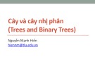 Bài giảng Cấu trúc dữ liệu và giải thuật: Cây và cây nhị phân - Nguyễn Mạnh Hiển (HKI năm 2020-2021)