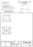 Đề thi học kỳ hè năm học 2014-2015 môn Vẽ kỹ thuật (Đề 1) - Cao đẳng Kỹ thuật Cao Thắng