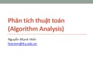 Bài giảng Cấu trúc dữ liệu và giải thuật: Phân tích thuật toán - Nguyễn Mạnh Hiển (HKI năm 2020-2021)