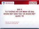 Bài giảng Tư tưởng Hồ Chí Minh: Bài 5 - ThS. Nguyễn Thị Bích Thủy