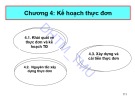 Bài giảng Quản trị thực phẩm và đồ uống - Chương 4: Kế hoạch thực đơn