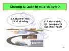 Bài giảng Quản trị thực phẩm và đồ uống - Chương 5: Quản trị mua và dự trữ