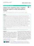 Subject level clustering using a negative binomial model for small transcriptomic studies