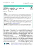NITPicker: Selecting time points for follow-up experiments