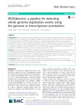 WGDdetector: A pipeline for detecting whole genome duplication events using the genome or transcriptome annotations