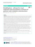 ModelExplorer - software for visual inspection and inconsistency correction of genome-scale metabolic reconstructions