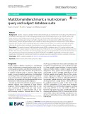 MultiDomainBenchmark: A multi-domain query and subject database suite