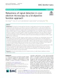 Robustness of signal detection in cryoelectron microscopy via a bi-objectivefunction approach