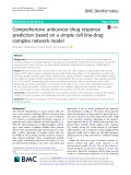 Comprehensive anticancer drug response prediction based on a simple cell line-drug complex network model