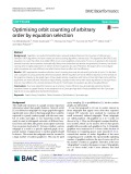Optimising orbit counting of arbitrary order by equation selection