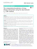 The computational prediction of drugdisease interactions using the dual-network L2,1-CMF method