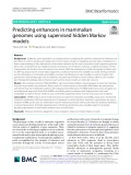 Predicting enhancers in mammalian genomes using supervised hidden Markov models