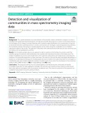 Detection and visualization of communities in mass spectrometry imaging data