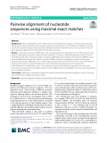 Pairwise alignment of nucleotide sequences using maximal exact matches