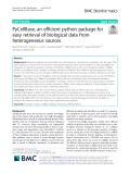 PyCellBase, an efficient python package for easy retrieval of biological data from heterogeneous sources