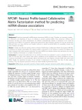 NPCMF: Nearest Profile-based Collaborative Matrix Factorization method for predicting miRNA-disease associations