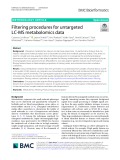 Filtering procedures for untargeted LC-MS metabolomics data