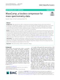 MassComp, a lossless compressor for mass spectrometry data