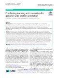 Combining learning and constraints for genome-wide protein annotation