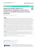 Balancing multiple objectives in conformation sampling to control decoy diversity in template-free protein structure prediction