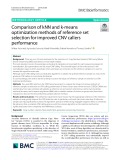 Comparison of kNN and k-means optimization methods of reference set selection for improved CNV callers performance