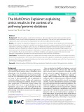 The MultiOmics Explainer: Explaining omics results in the context of a pathway/genome database