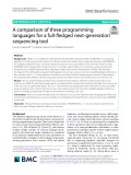 A comparison of three programming languages for a full-fledged next-generation sequencing tool