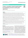 Twiner: Correlation-based regularization for identifying common cancer gene signatures