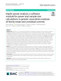 Haplin power analysis: A software module for power and sample size calculations in genetic association analyses of family triads and unrelated controls