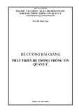 Đề cương Bài giảng Phát triển hệ thống thông tin quản lý