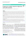 Progressive multiple sequence alignment with indel evolution