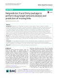 Netpredictor: R and Shiny package to perform drug-target network analysis and prediction of missing links