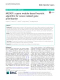 MGOGP: A gene module-based heuristic algorithm for cancer-related gene prioritization
