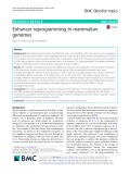 Enhancer reprogramming in mammalian genomes