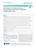 Identification of residue pairing in interacting β-strands from a predicted residue contact map
