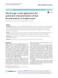 DecoFungi: A web application for automatic characterisation of dye decolorisation in fungal strains