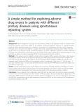 A simple method for exploring adverse drug events in patients with different primary diseases using spontaneous reporting system