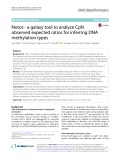 Notos - a galaxy tool to analyze CpN observed expected ratios for inferring DNA methylation types