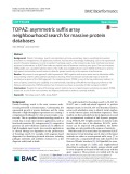 TOPAZ: Asymmetric suffix array neighbourhood search for massive protein databases