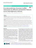 Accurate prediction of protein-lncRNA interactions by diffusion and HeteSim features across heterogeneous network