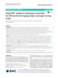 HapCHAT: Adaptive haplotype assembly for efficiently leveraging high coverage in long reads