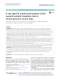 A site specific model and analysis of the neutral somatic mutation rate in whole-genome cancer data