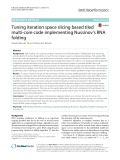 Tuning iteration space slicing based tiled multi-core code implementing Nussinov’s RNA folding