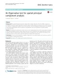 An Eigenvalue test for spatial principal component analysis