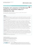 Evaluation and comparison of bioinformatic tools for the enrichment analysis of metabolomics data